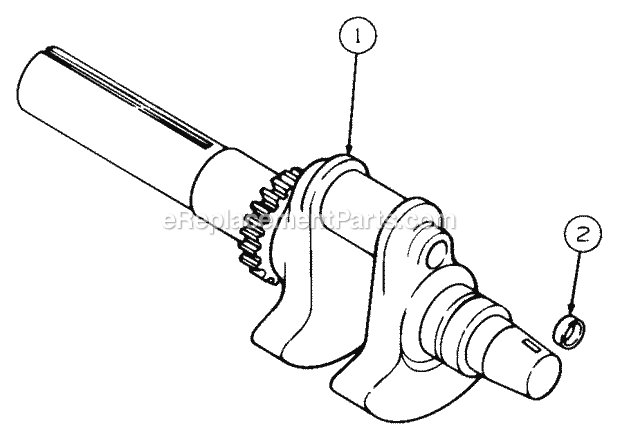 Crankshaft Diagram and Parts List for 2206 13A-298M100 Cub Cadet Lawn Tractor